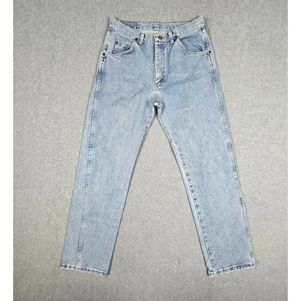 Wrangler Mens 31x32 Rugged Wear Classic Fit Jeans Light Wash Denim